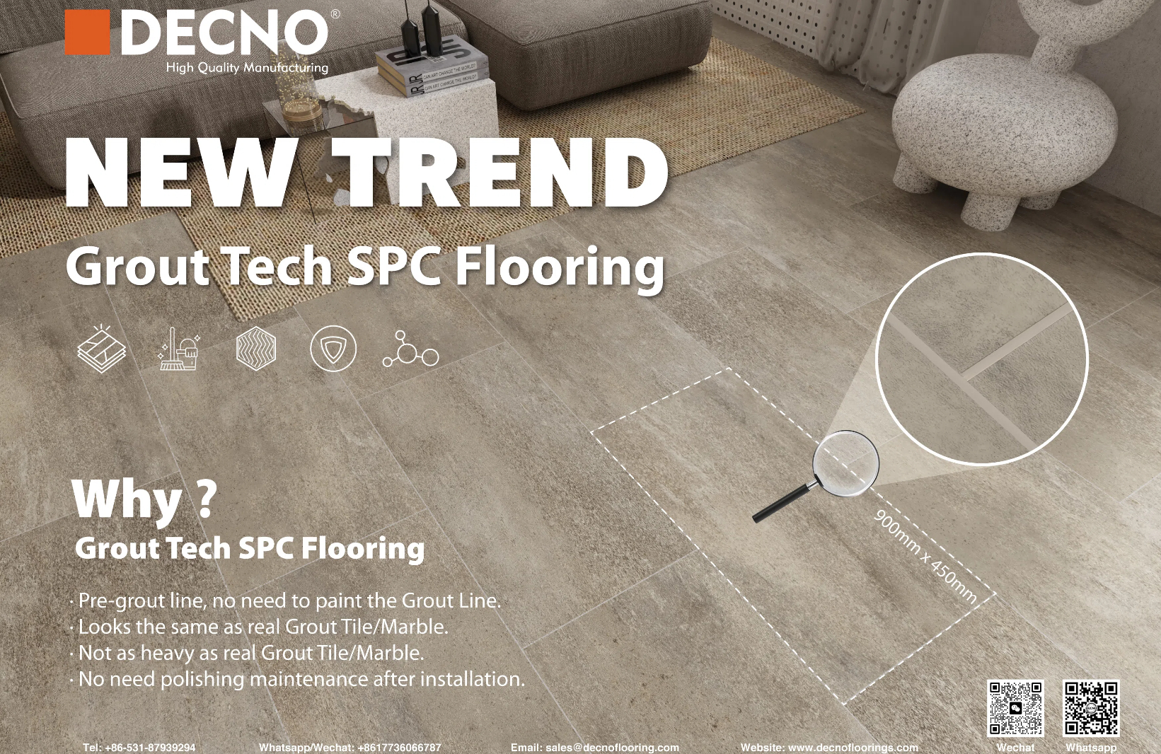 Grout Tech SPC-Bodenbelag｜DECNO