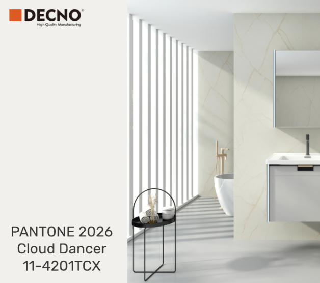 2026 Cloud White SPC-Wandpaneel | DECNO x PANTONE